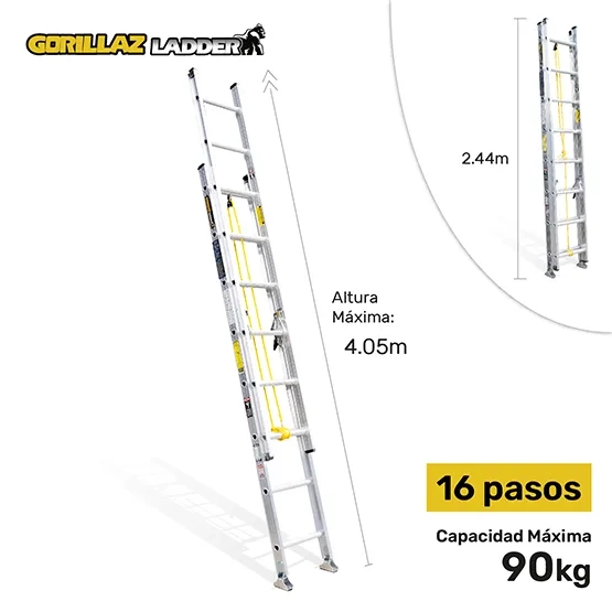 aluminio escalera extension 4