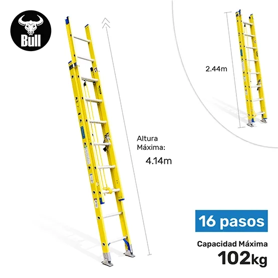 escalera fibra telescopica 16 pasos 102kg 4
