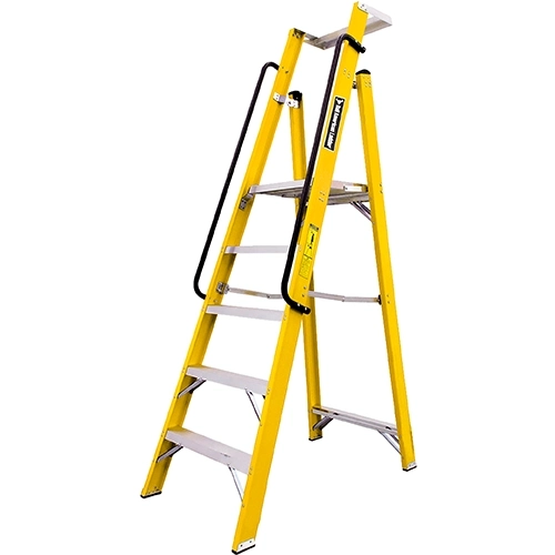 escalera fibra tipo plataforma 2 pasos 136kg alt plat 0